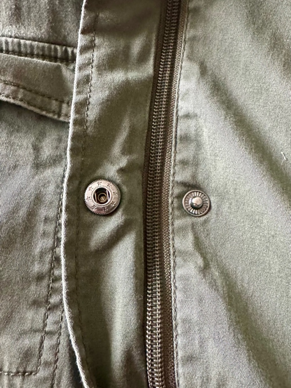 Olive Utility Drawstring Jacket - Picture 5 of 8